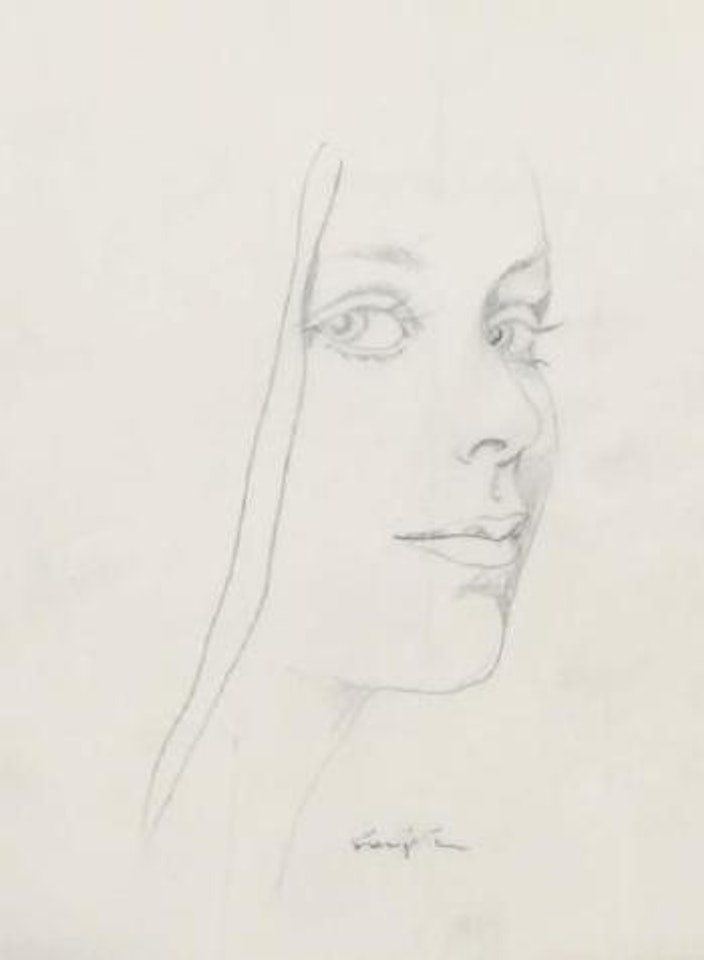 Visage au voile by Leonard Tsuguharu Foujita