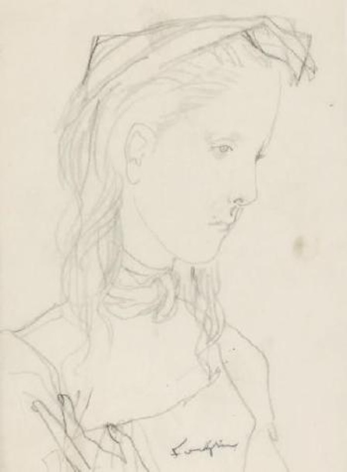 Femme à la coiffe by Leonard Tsuguharu Foujita