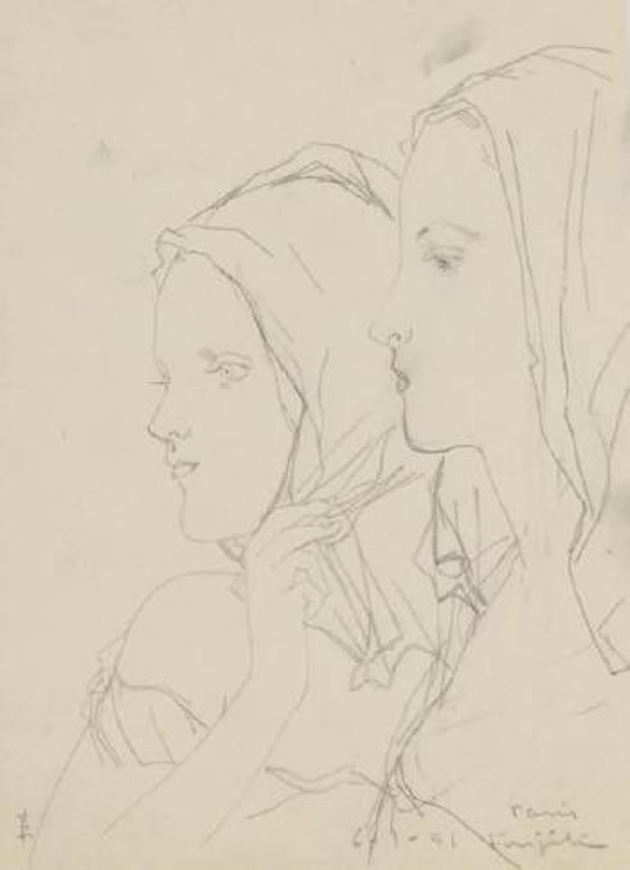 Les deux amies by Leonard Tsuguharu Foujita