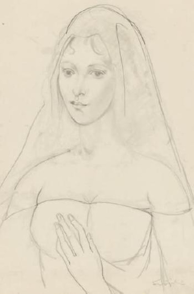 Femme attendrie by Leonard Tsuguharu Foujita
