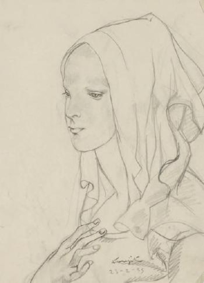 Femme au voile by Leonard Tsuguharu Foujita