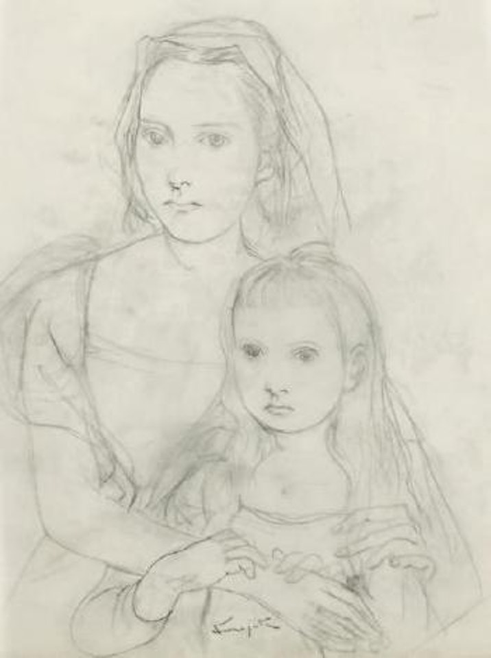 Mère et sa fille by Leonard Tsuguharu Foujita