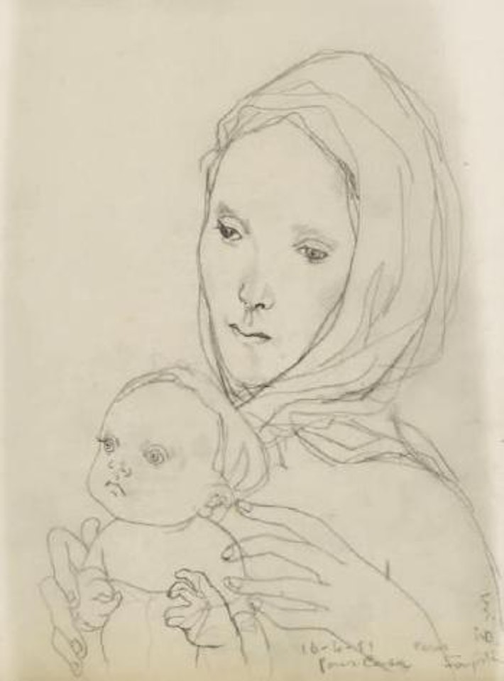 Femme et enfant by Leonard Tsuguharu Foujita