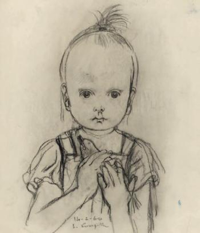 Jeune fille au canari by Leonard Tsuguharu Foujita