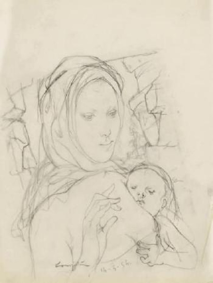 À l'abri by Leonard Tsuguharu Foujita