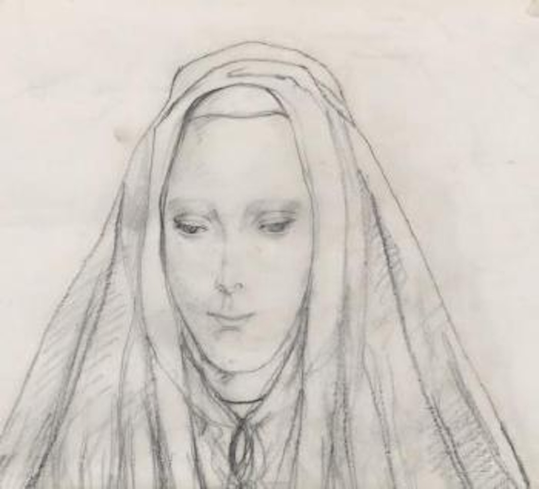 Femme au voile by Leonard Tsuguharu Foujita