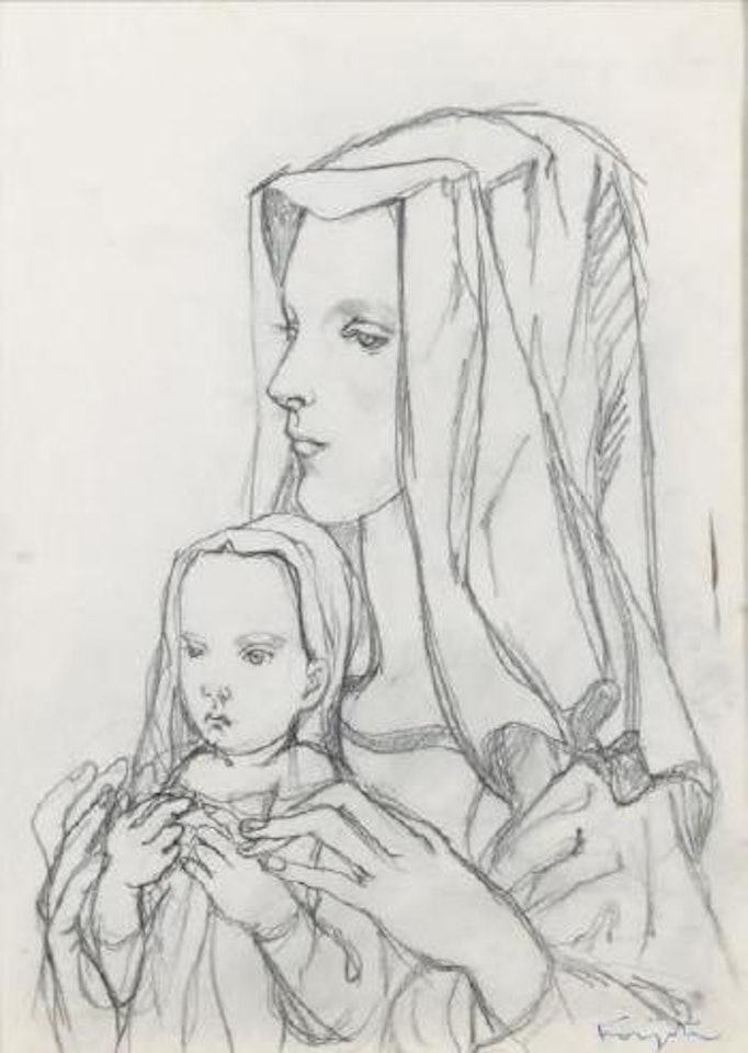 La Vierge et l'Enfant by Leonard Tsuguharu Foujita