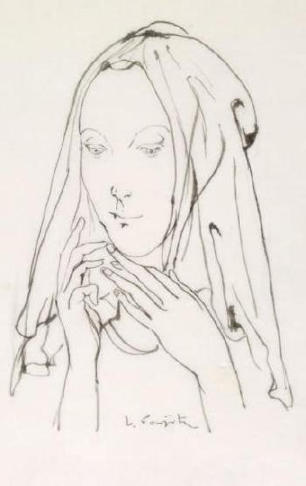 Jeune fille au voile by Leonard Tsuguharu Foujita