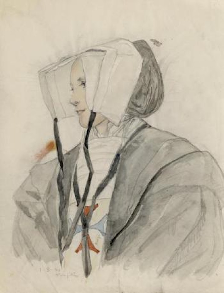 Femme en costume de village by Leonard Tsuguharu Foujita