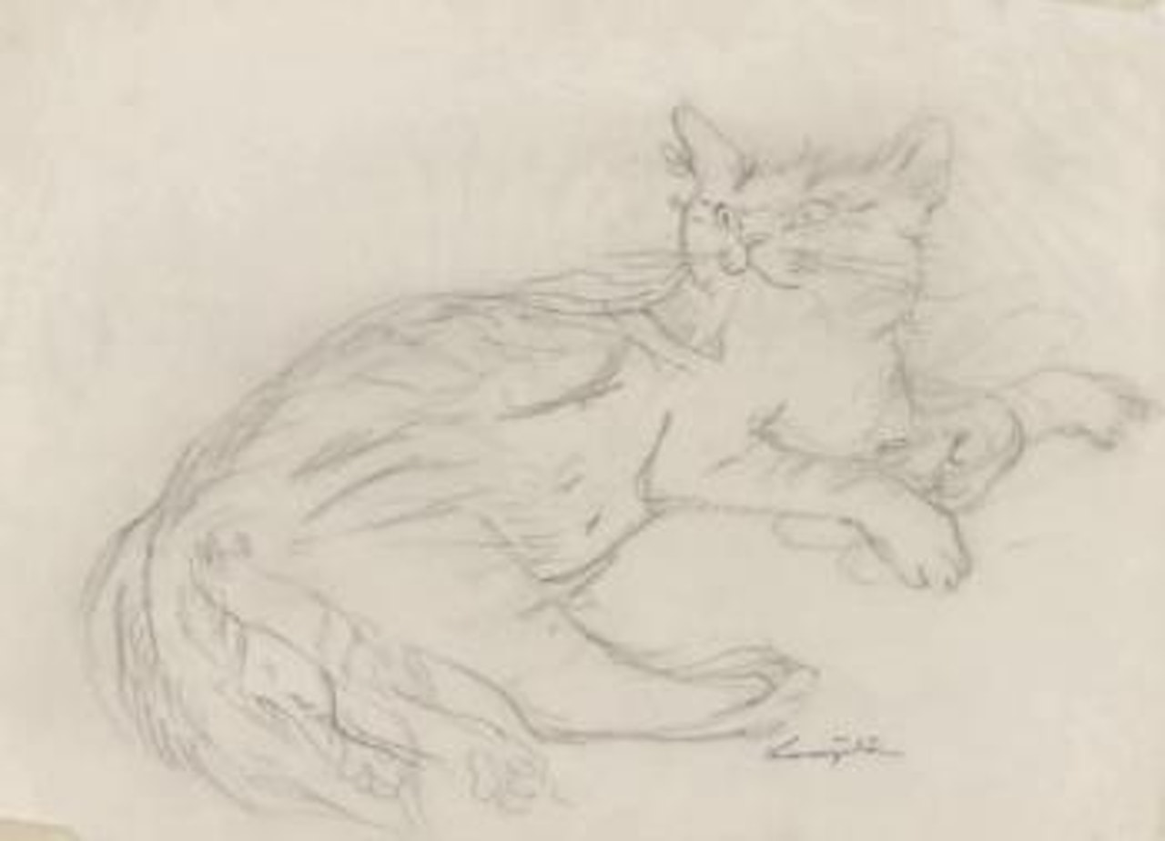 Chat espiègle by Leonard Tsuguharu Foujita