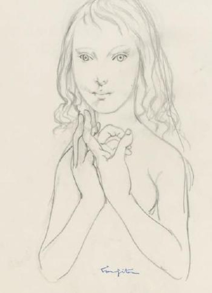 Jeune femme aux pêches by Leonard Tsuguharu Foujita