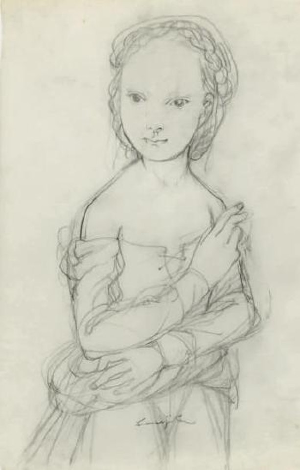 Jeune fille à la coiffure by Leonard Tsuguharu Foujita