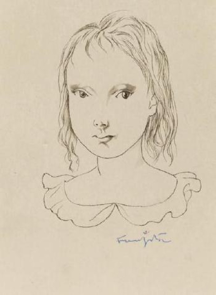Fillette à la colerette by Leonard Tsuguharu Foujita