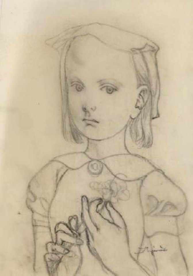 Jeune fille à la fleur by Leonard Tsuguharu Foujita
