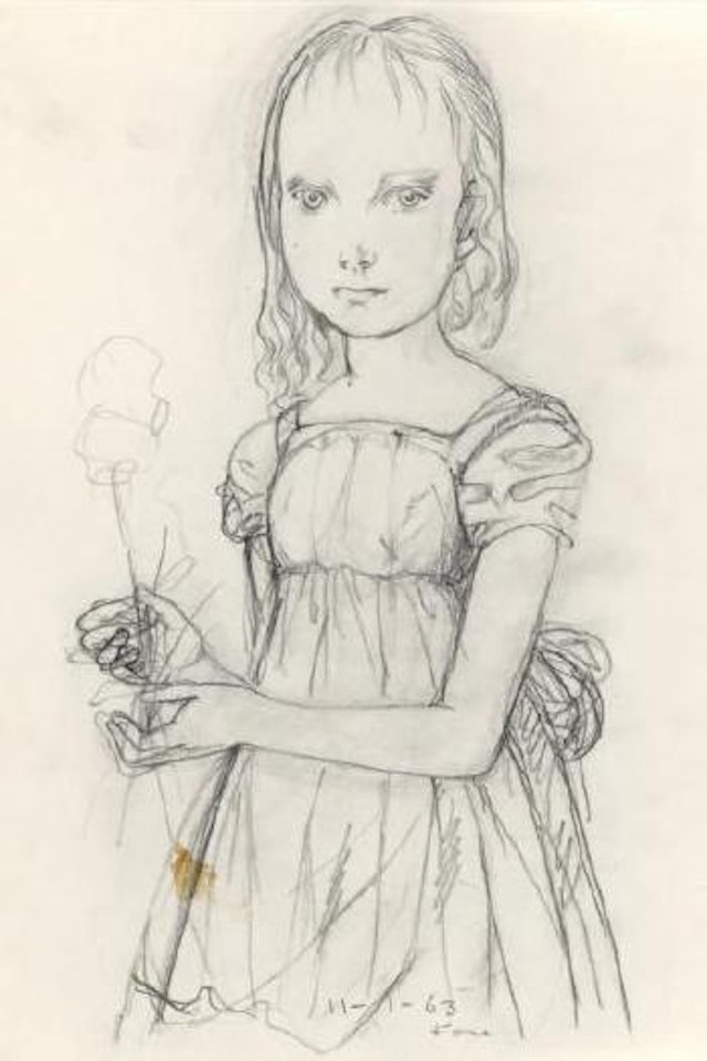 Jeune fille à la fleur by Leonard Tsuguharu Foujita