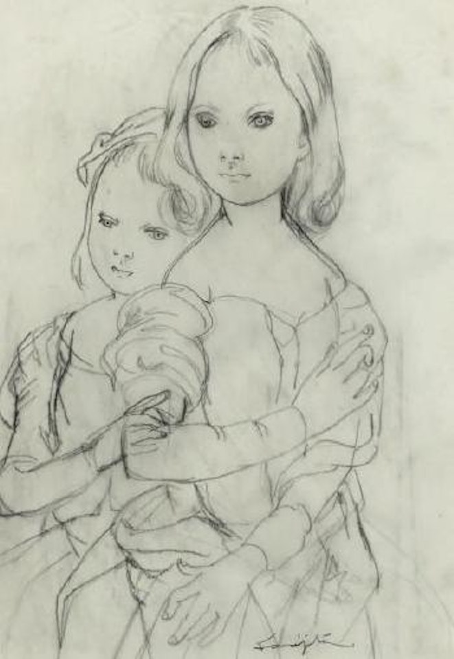 Les deux sœurs by Leonard Tsuguharu Foujita