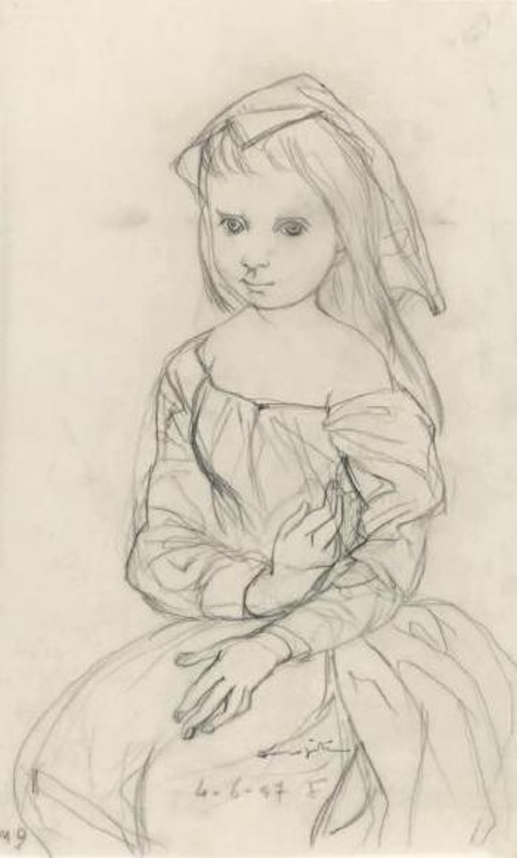 Fillette assise by Leonard Tsuguharu Foujita