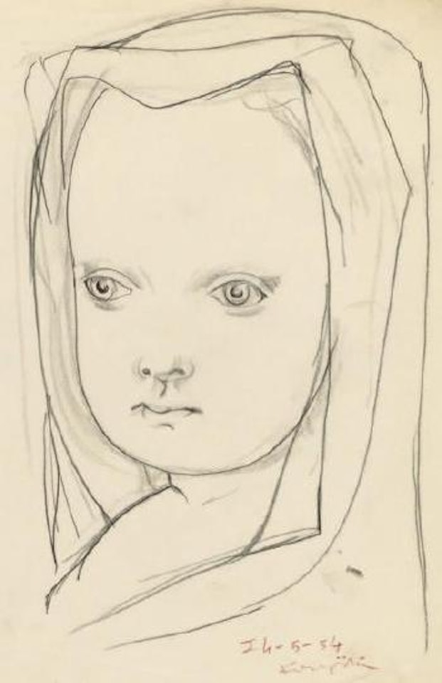 Jeune fille au voile by Leonard Tsuguharu Foujita