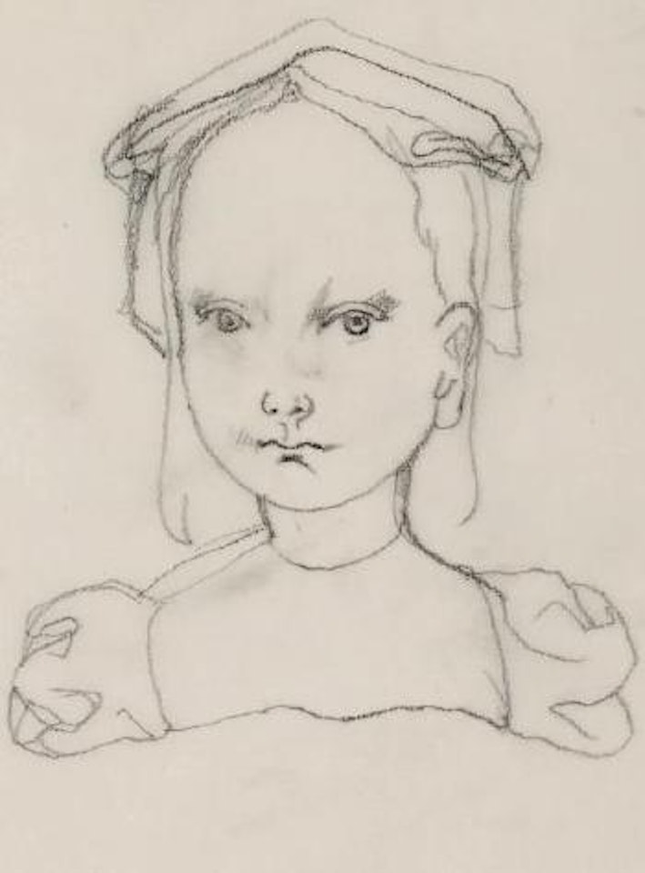 Petite fille aux épaulettes by Leonard Tsuguharu Foujita