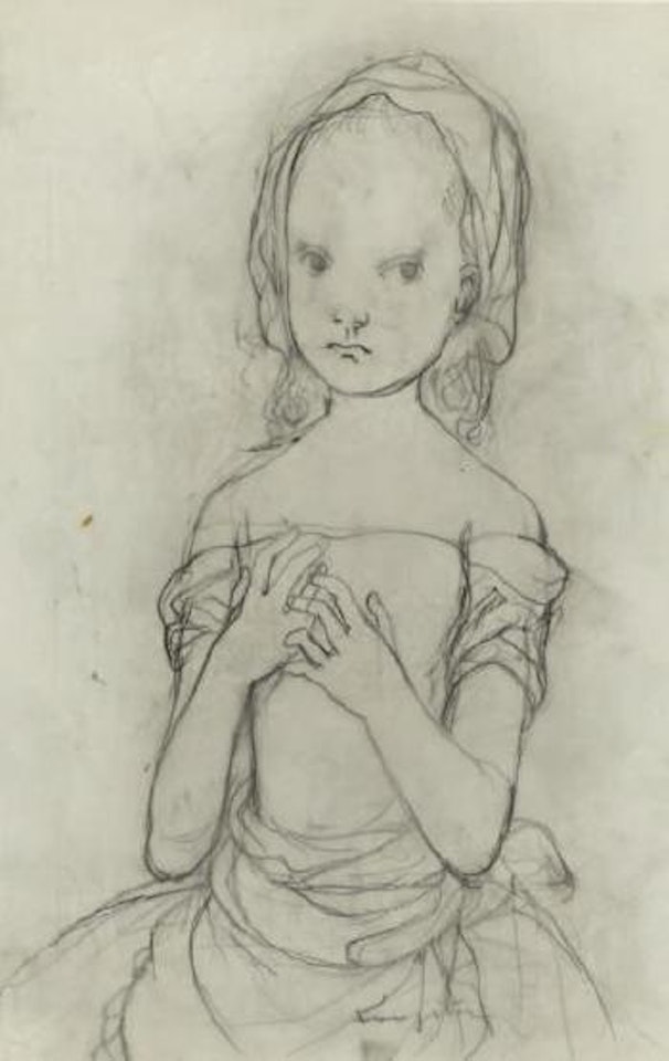 Petite fille au fichu jaune by Leonard Tsuguharu Foujita