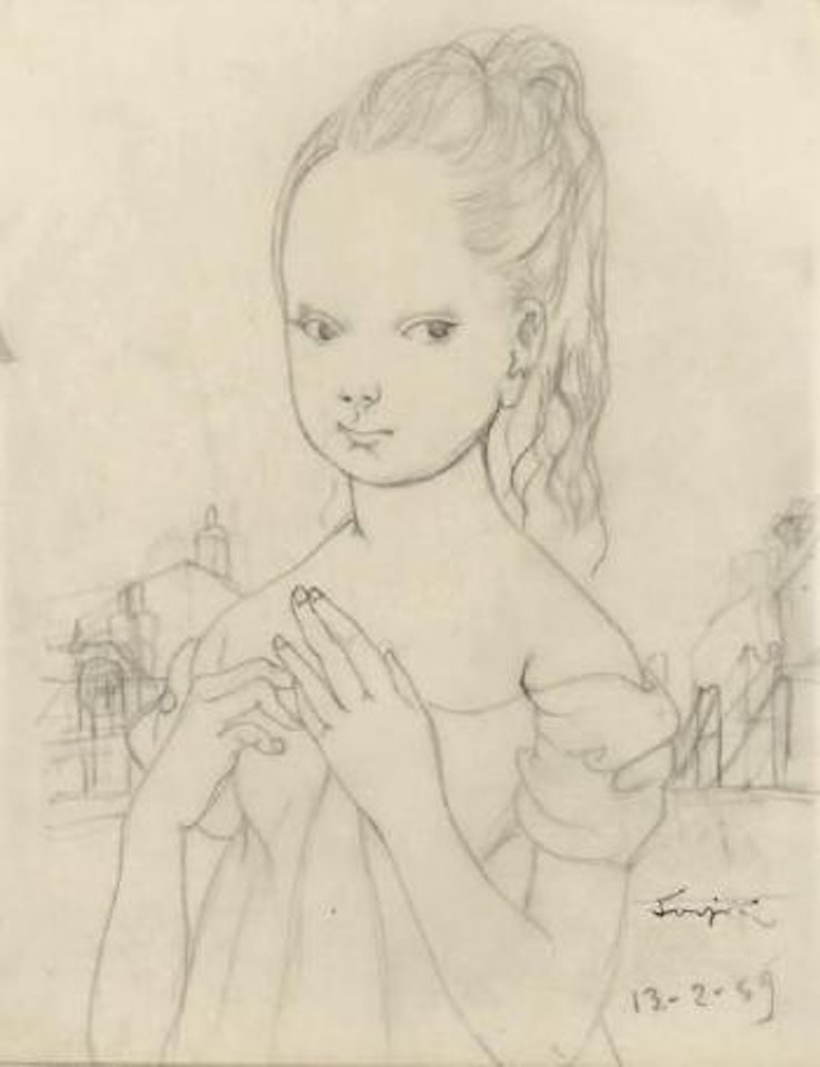 Portrait de jeune fille by Leonard Tsuguharu Foujita