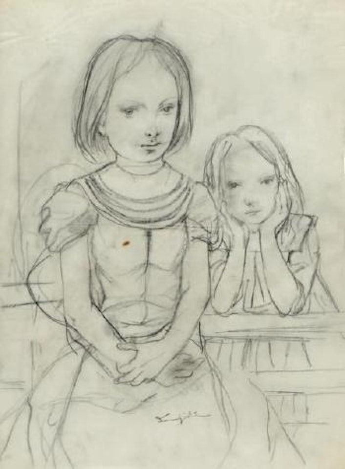 La pause au balcon by Leonard Tsuguharu Foujita