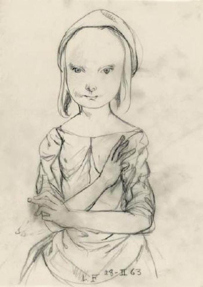 Jeune fille au béret by Leonard Tsuguharu Foujita