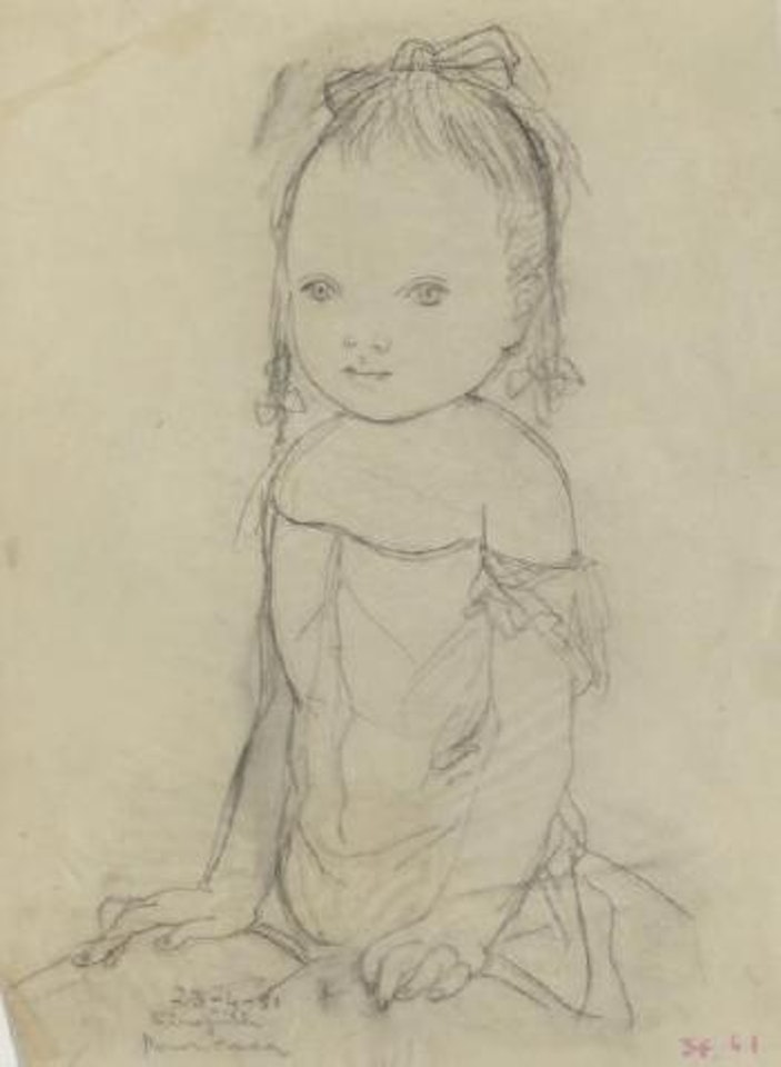 Fillette aux tresses by Leonard Tsuguharu Foujita