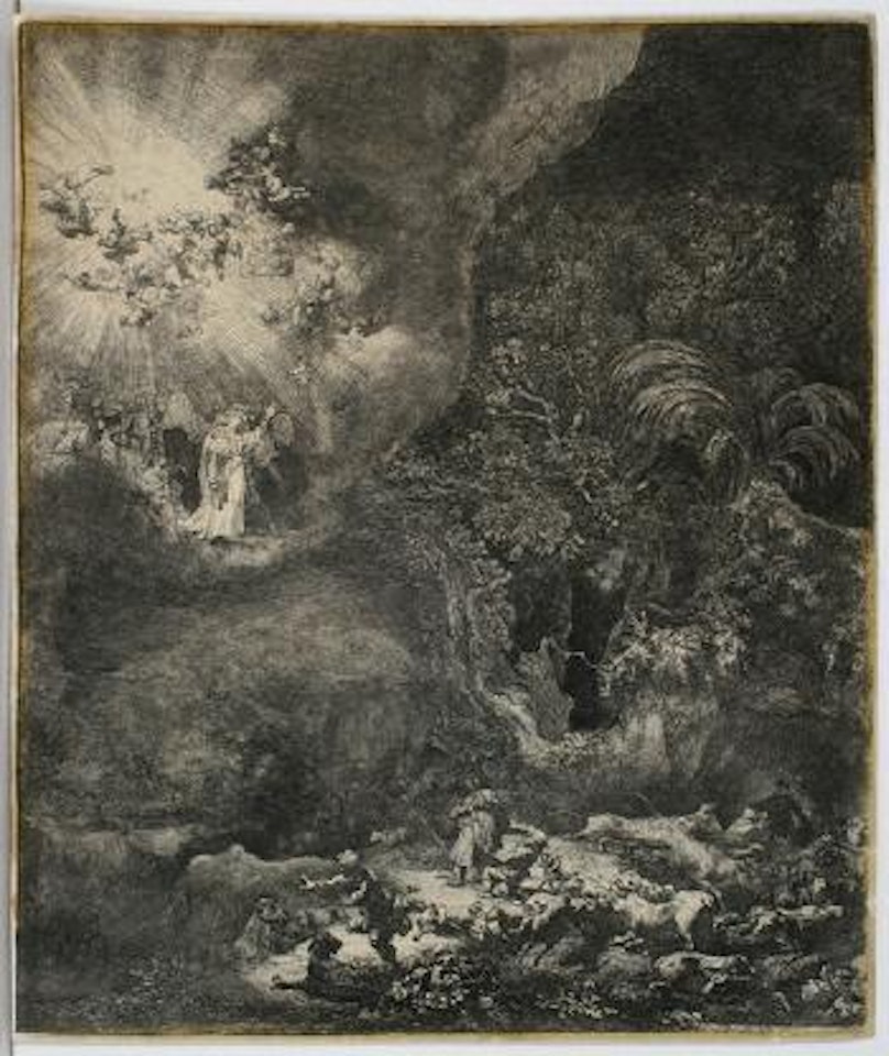 Verkündigung an die Hirten by Attributed to Rembrandt Harmensz van Rijn