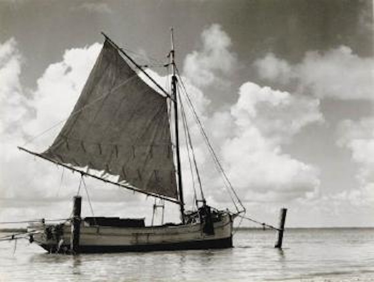 Boat at Rio Papaloapan, Alvarado, Vera Cruz, Mexico by Paul Strand