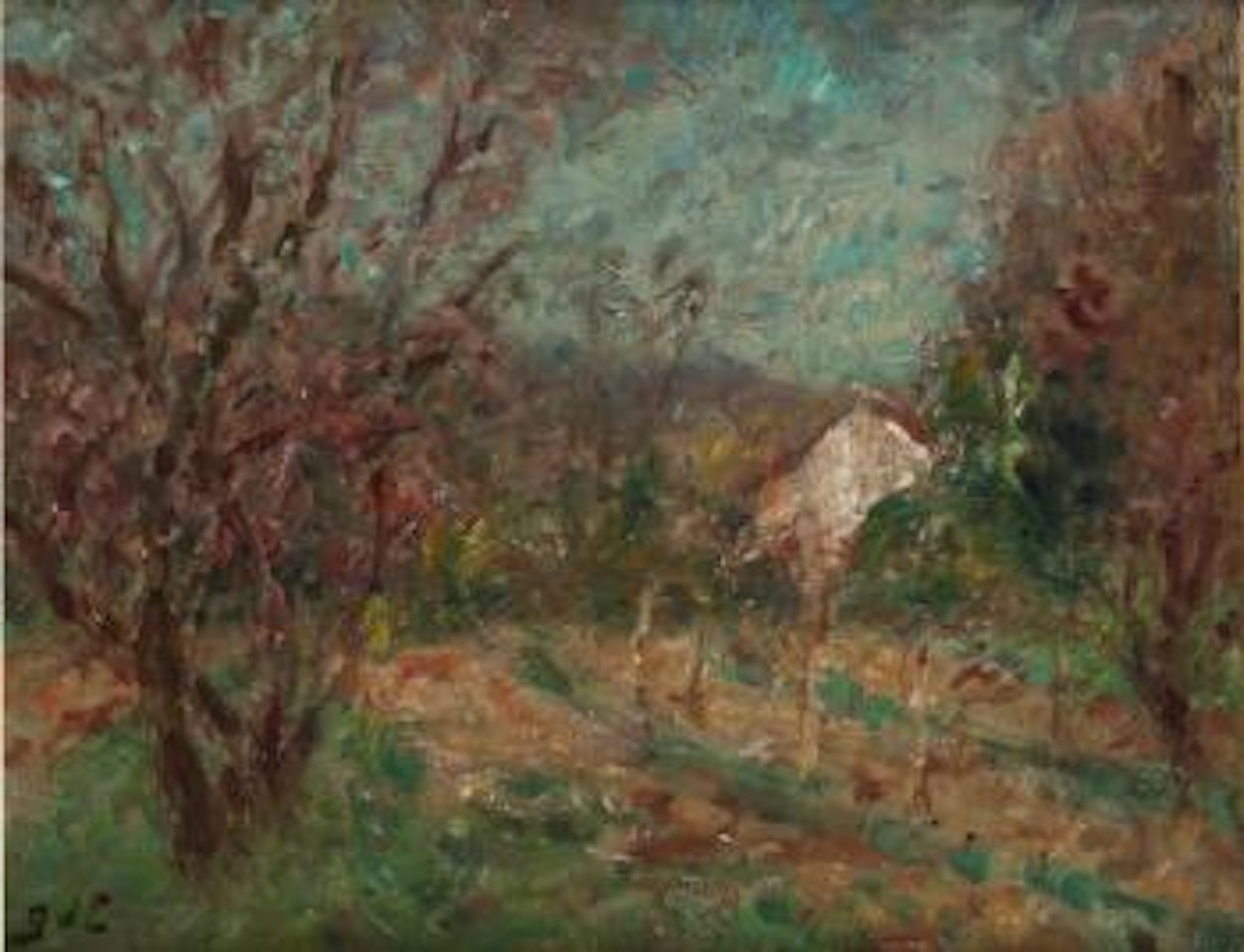 Verger auprès de la chaumière by Georges d’Espagnat