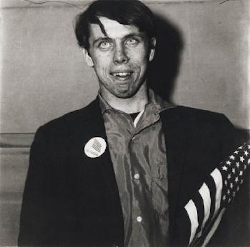 Patriotic Young Man with a Flag, N.Y.C. by Diane Arbus by Neil Selkirk
