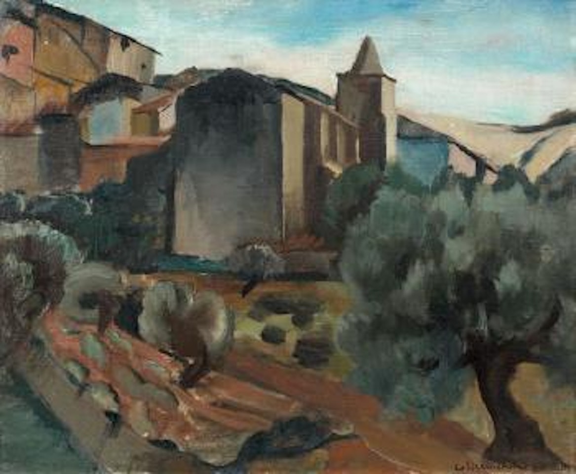 Paysage à l'église by Willy Eisenschitz