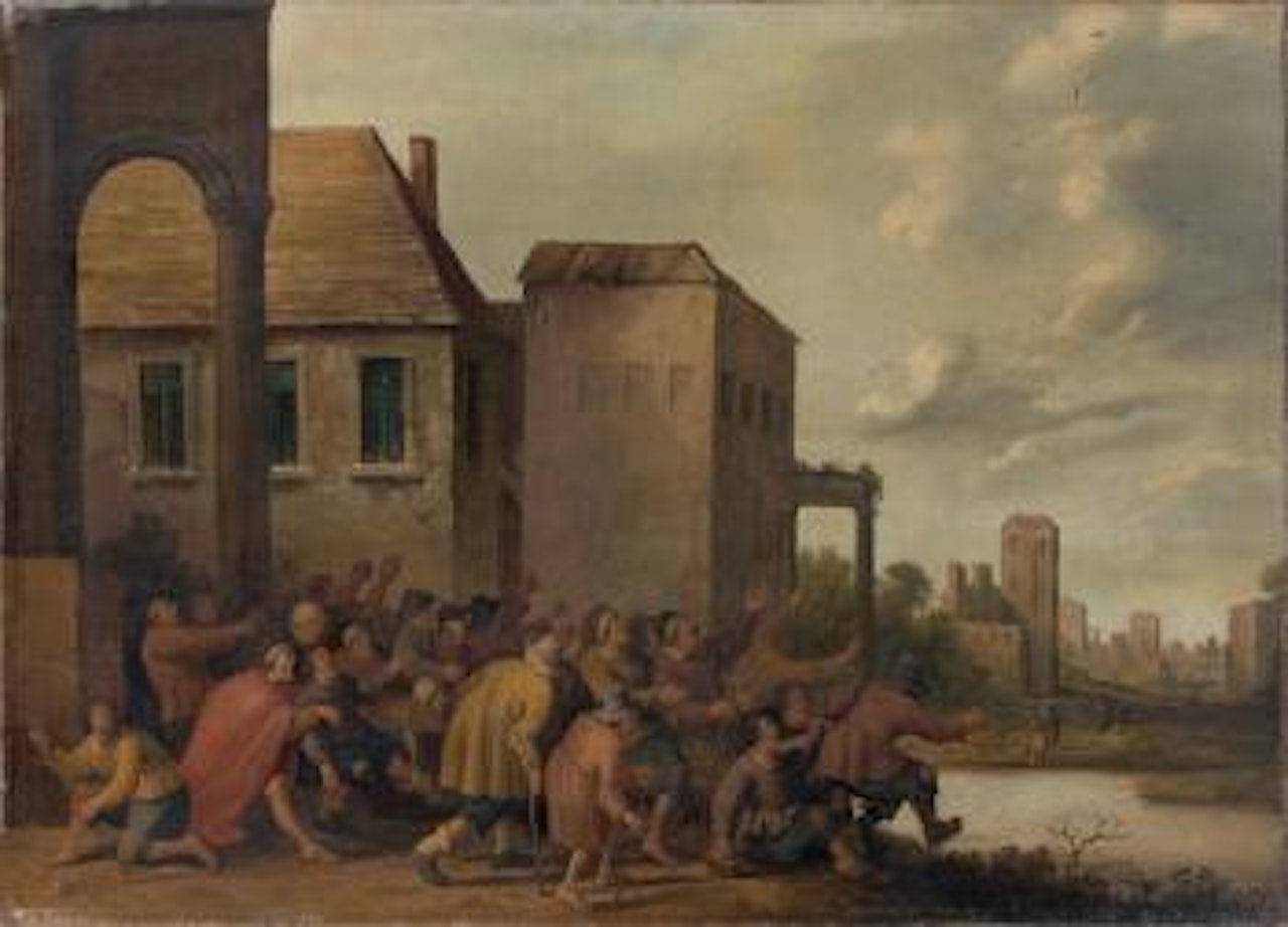 La guérison à la piscine de Bethesda (Jean, ch. 5) by Joost Cornelisz Droochsloot