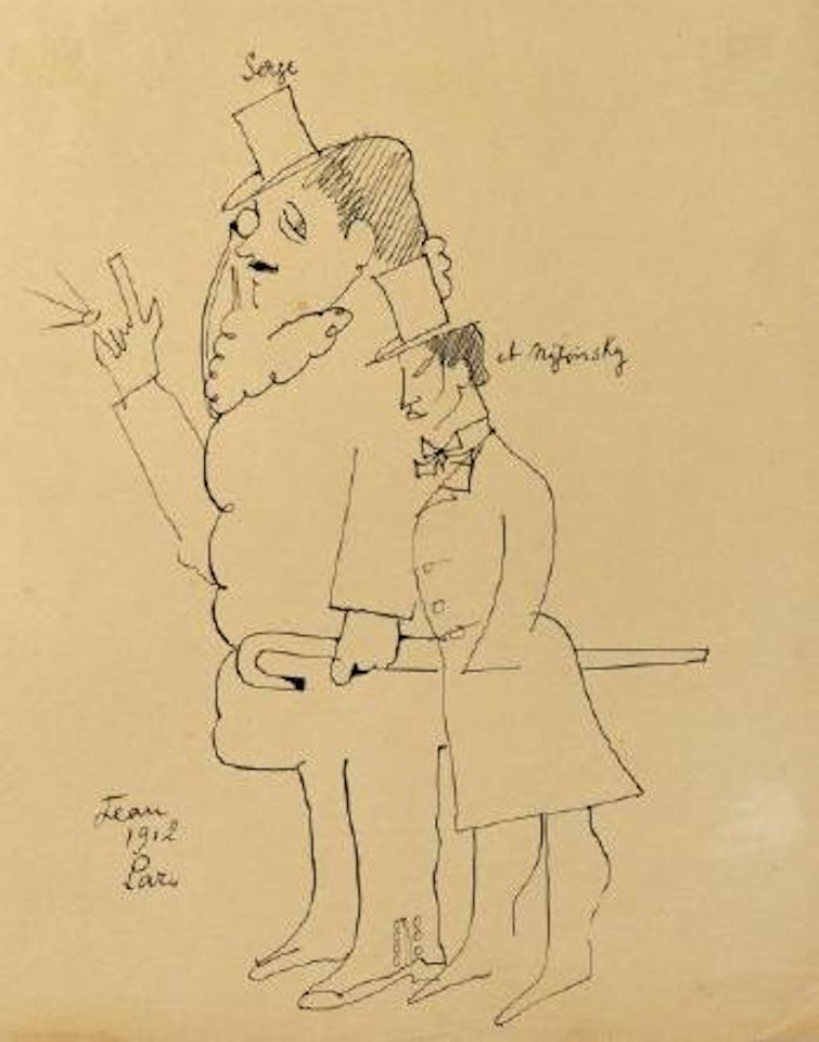 Portrait de Diaghilev et Nijinsky by Jean Cocteau