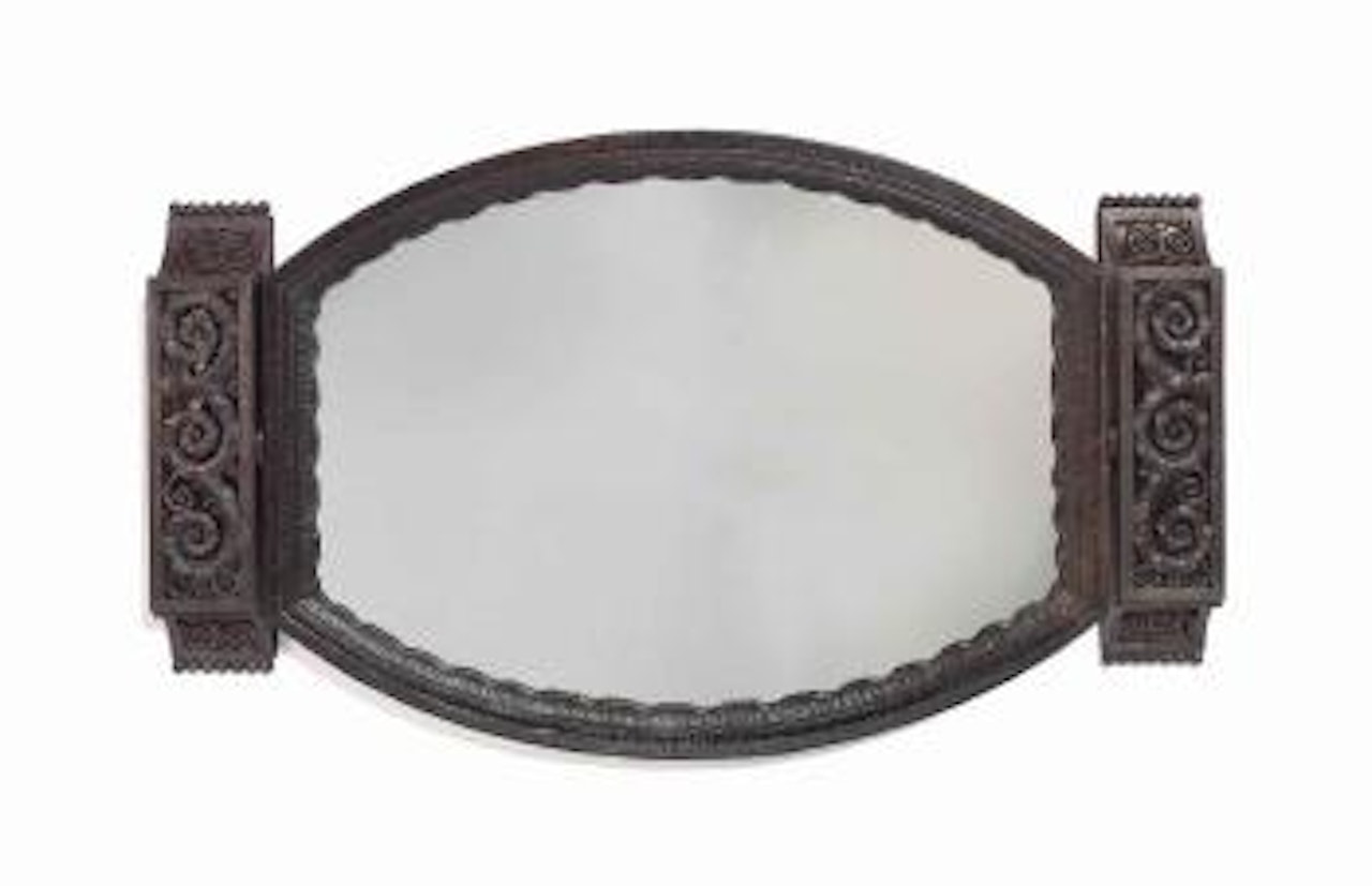 Illuminating wall mirror by Edgar Brandt
