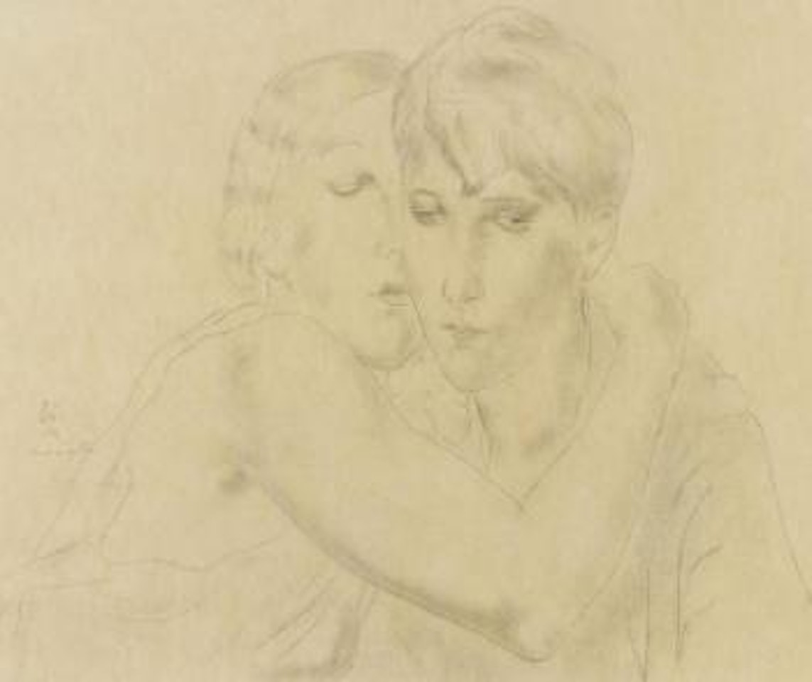 Deux amis by Leonard Tsuguharu Foujita