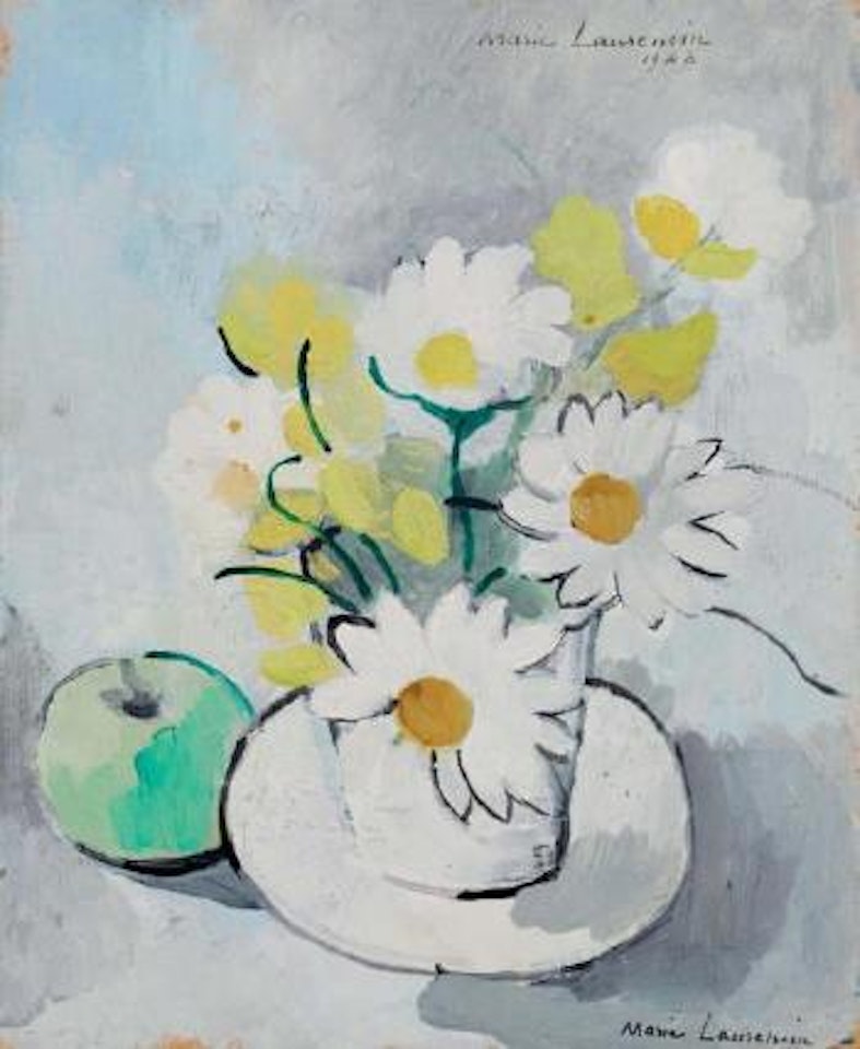 Bouquet de marguerites et pomme by Marie Laurencin