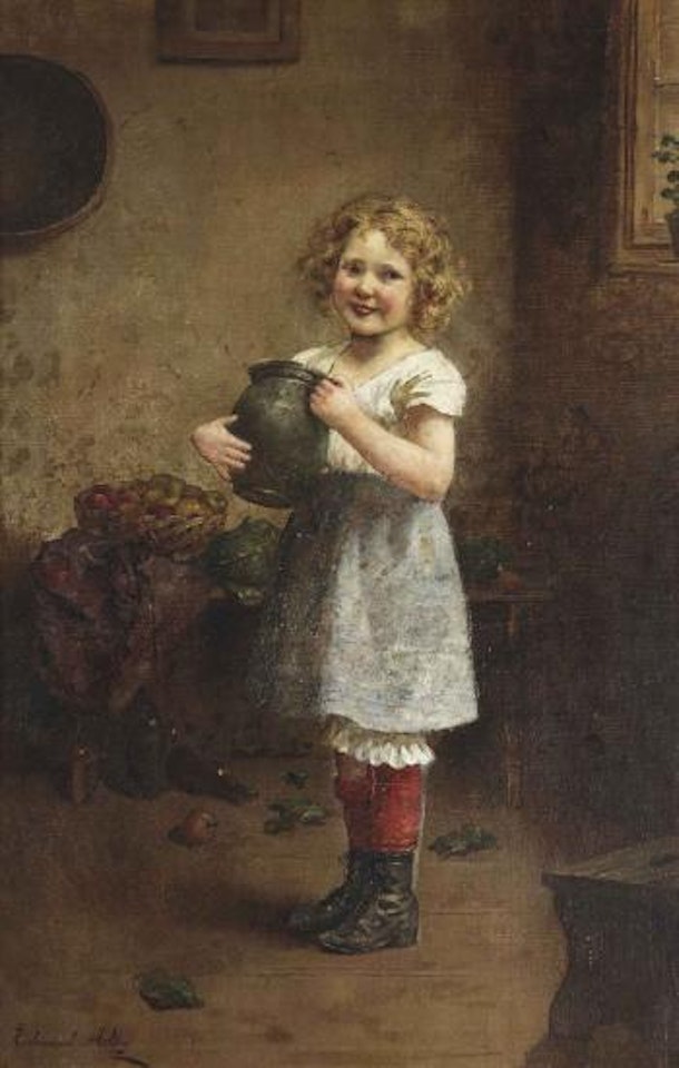 The smiling girl by Edmund Adler