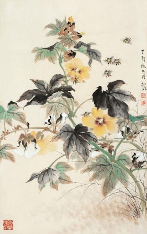 Grasshopper And Flowers by Lu Yifei