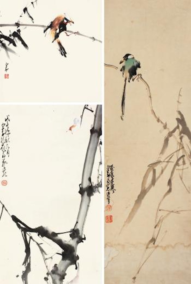 Bird, Grasshopper and Flowers by Zhao Shao'ang