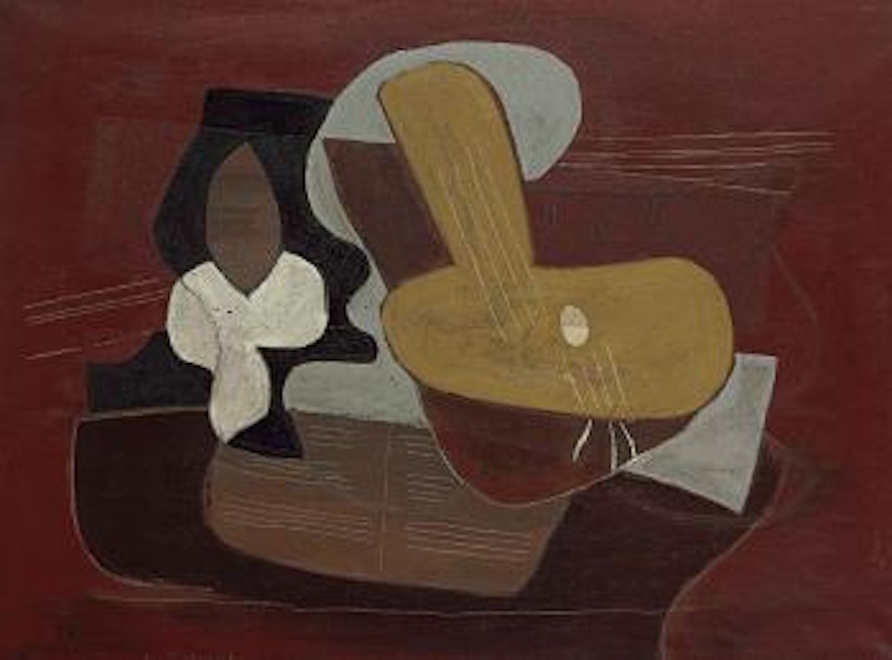 Mandoline et portée de musique by Pablo Picasso