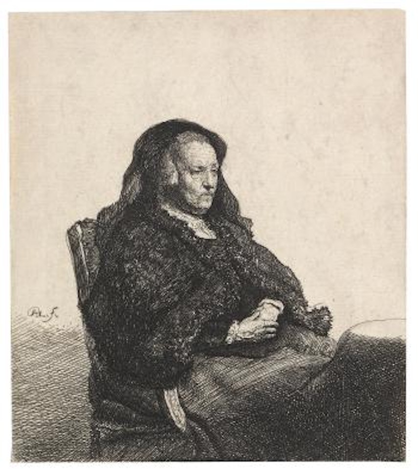 Rembrandts Mutter mit schwarzem Schleier by Attributed to Rembrandt Harmensz van Rijn