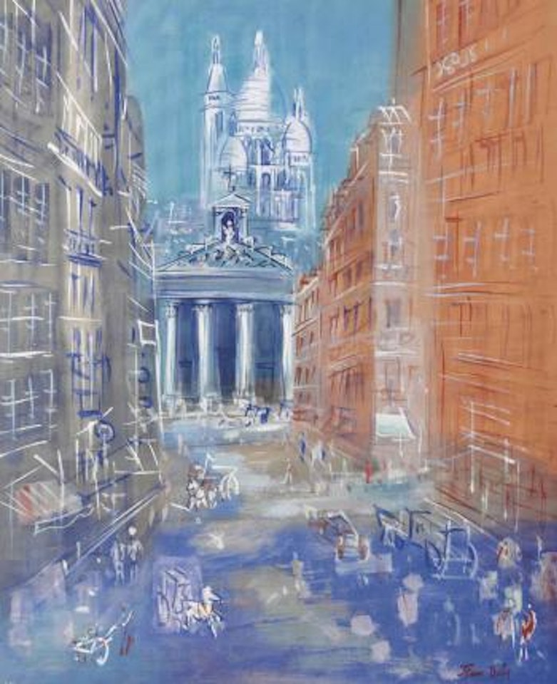 Paris, Rue Laffitte by Jean Dufy