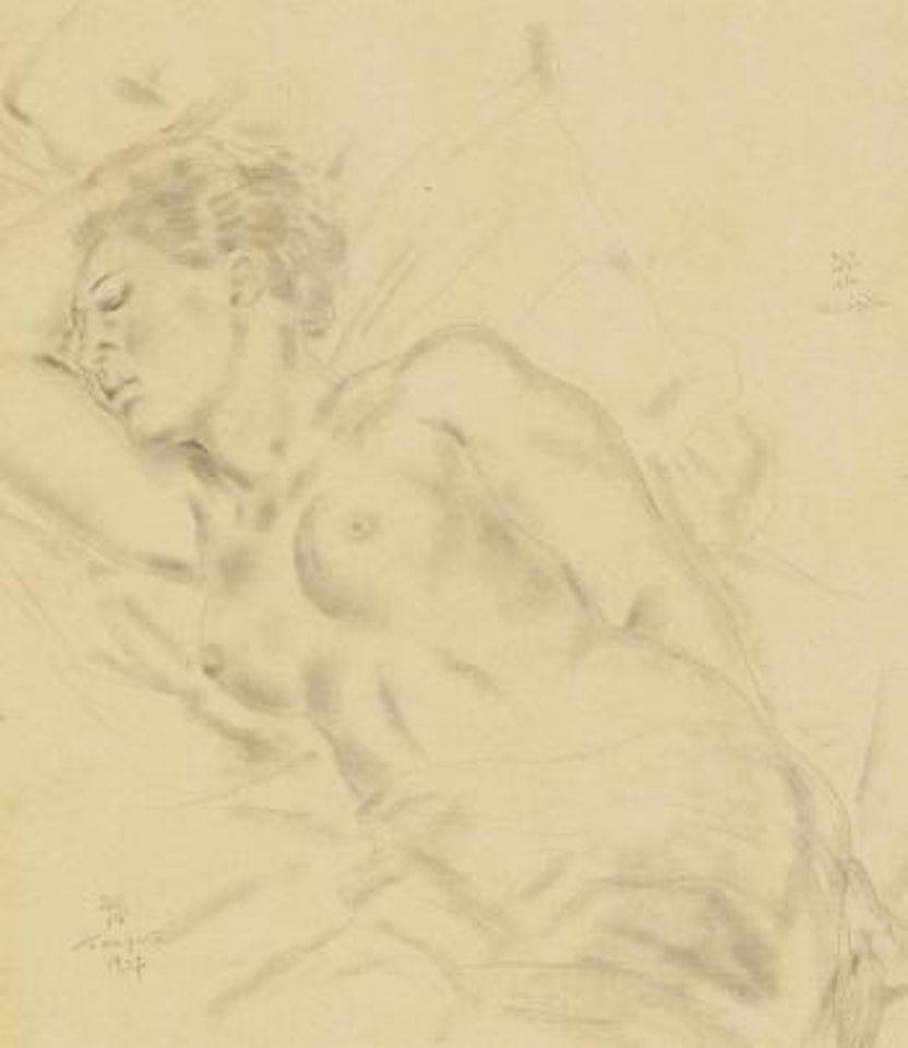 Nu allongé by Leonard Tsuguharu Foujita