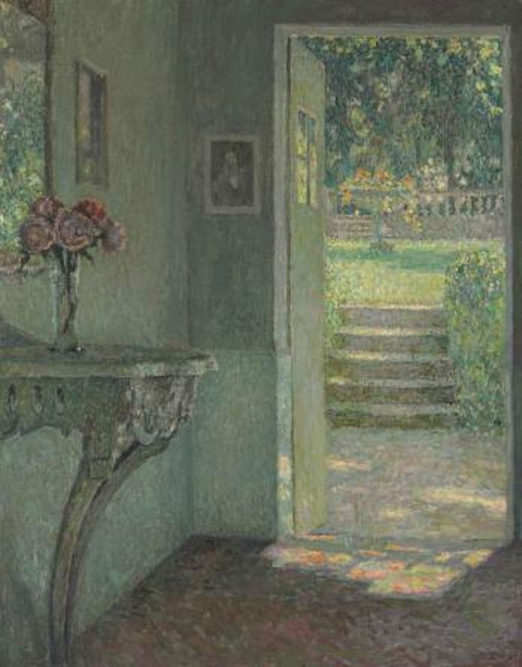 La porte du jardin, La console by Henri Le Sidaner