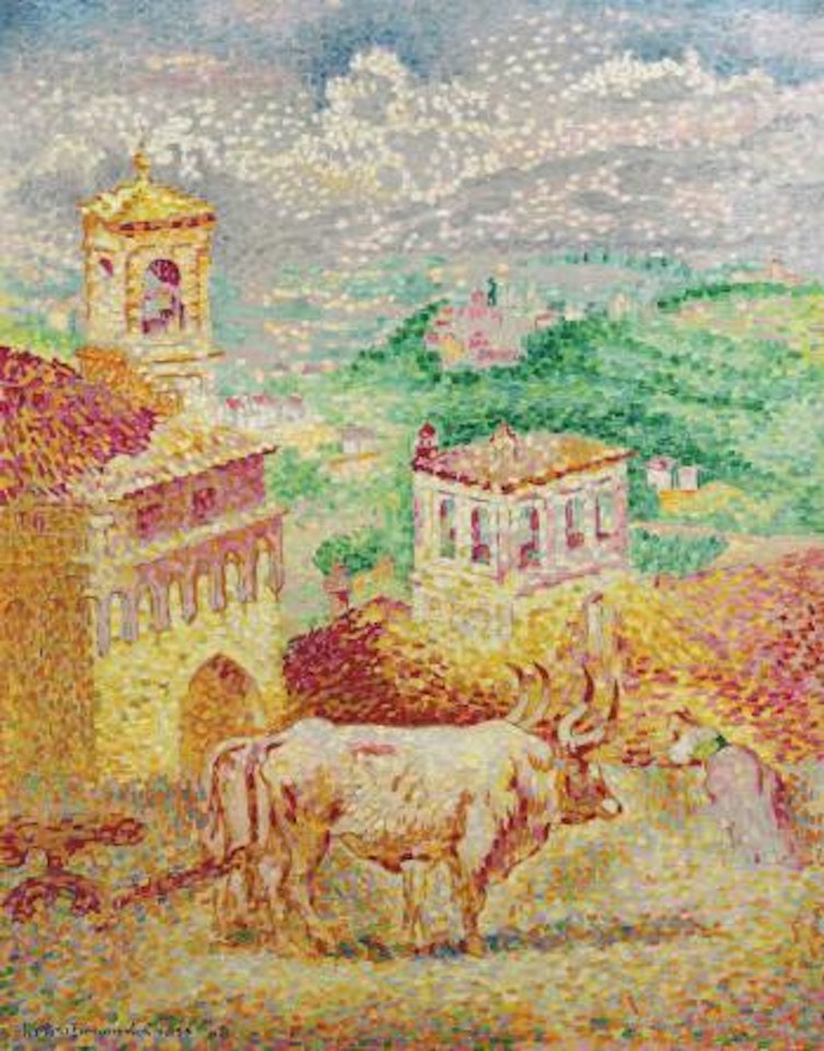 Pérouse, les boeufs by Henri Edmond Cross