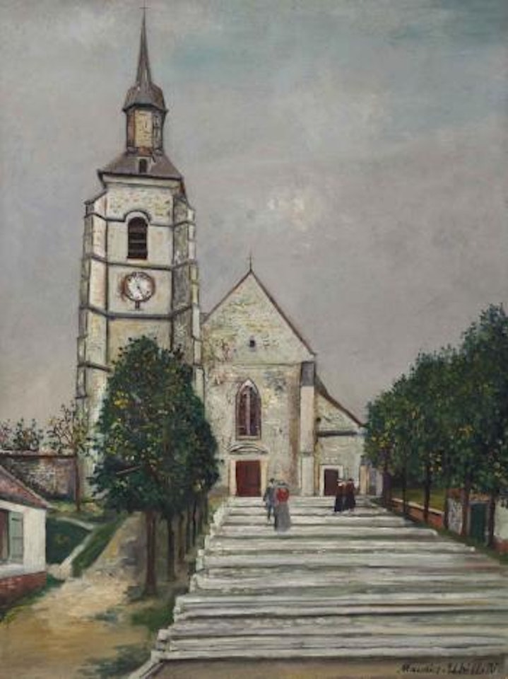 Eglise de moulins (Somme) by Maurice Utrillo