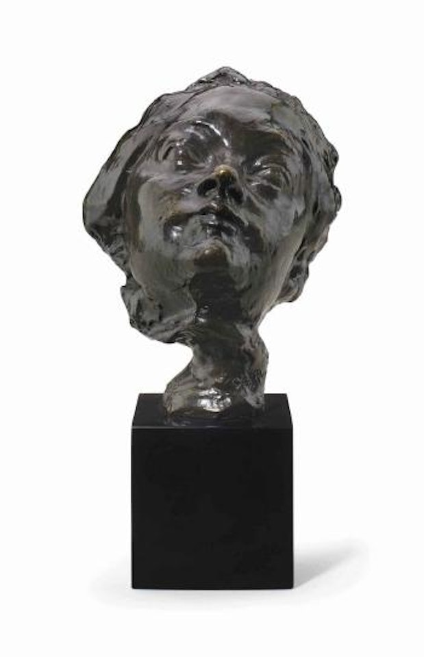 Masque De Femme Au Nez Retroussé, Petit Modèle -- Variante Sur Piédouche by Auguste Rodin