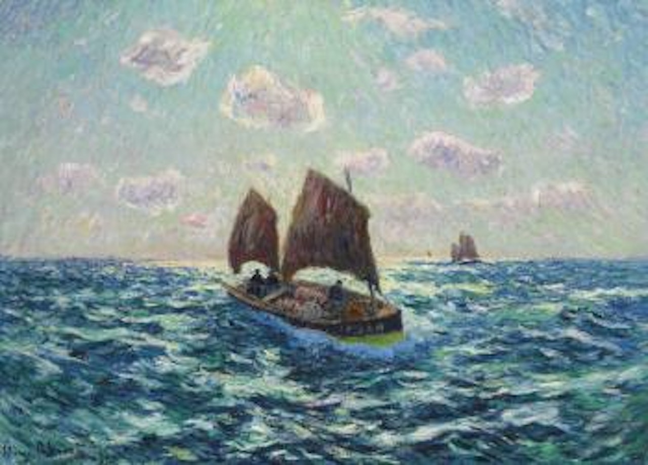 La barque des pêcheurs en Bretagne by Henry Moret